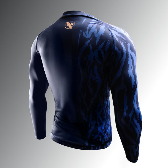 Hayabusa Apex Long-Sleeve Rash Guard - Dark Blue