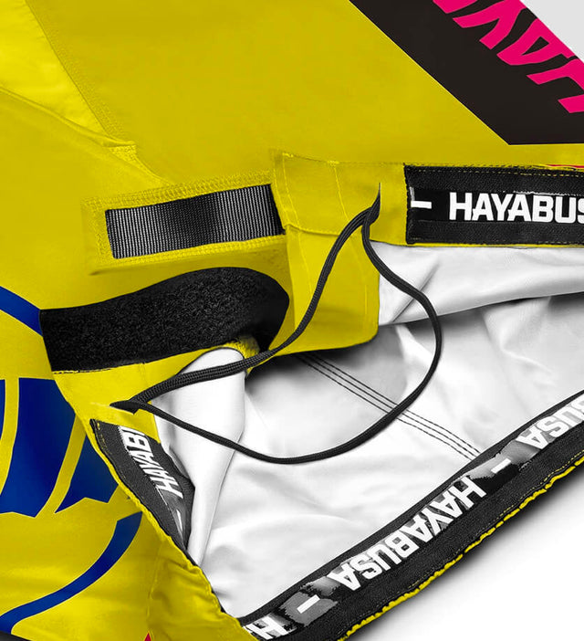 Hayabusa MMA Shorts Icon – Yellow/Blue/Pink