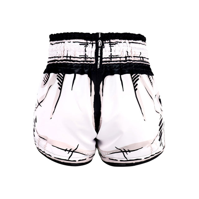 Twins Muay Thai Shorts TTBL Comic - White/Black