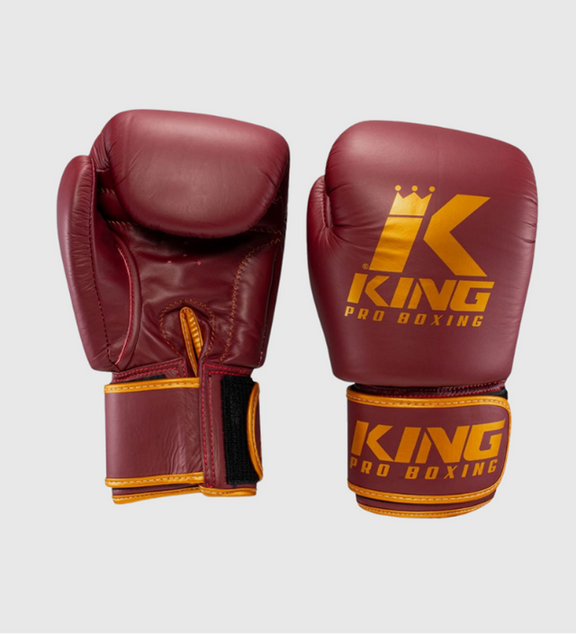King Boxing gloves - Burgundy Red/Gold - Boxing gloves