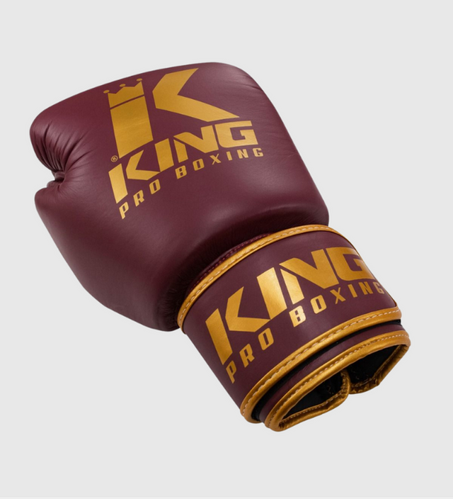 King Boxing gloves - Burgundy Red/Gold - Boxing gloves