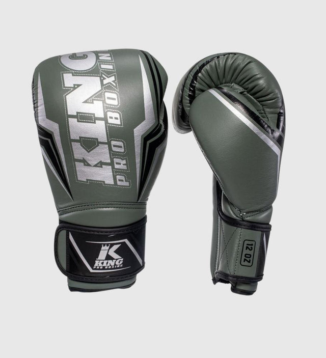 King Boxing gloves Thor – Khaki Green/Black/Silver – Boxing gloves