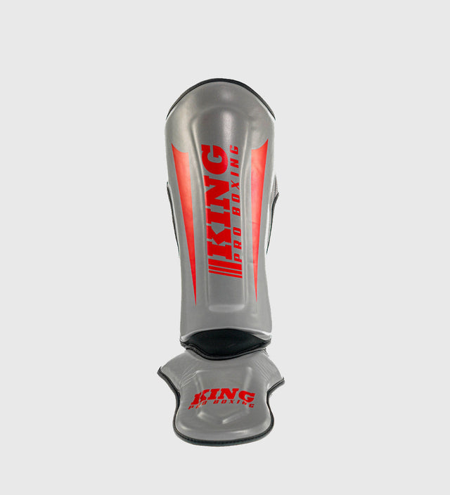 King Kickboks Scheenbeschermers Revo - Grijs/Rood - Scheenbeschermers