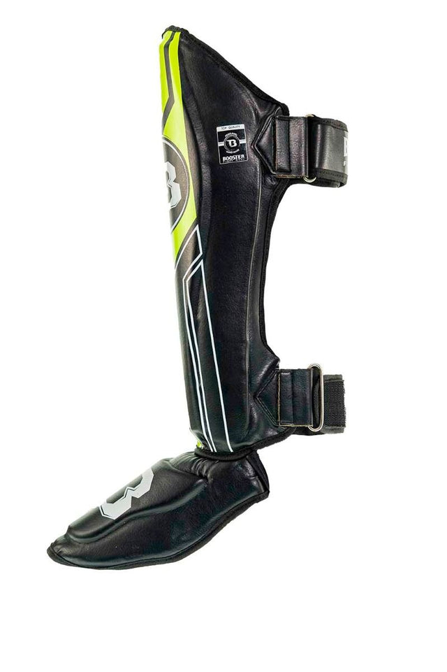 Booster Kickboxing Shin Guards V9 - Black/Yellow