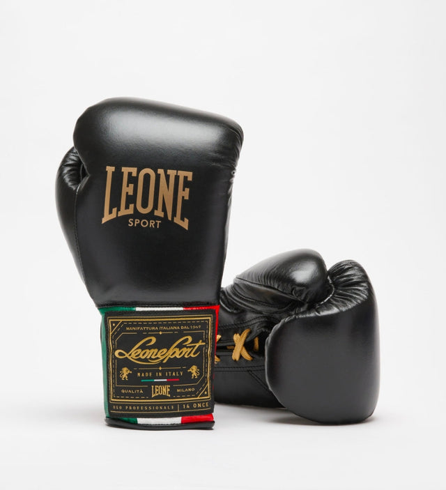Leone Sport Boxing gloves with lace closure - Orlando Classic - Black - Boxing gloves