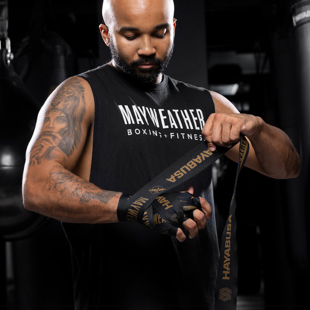 Hayabusa x Mayweather Deluxe Boxing Wraps - Black/Gold