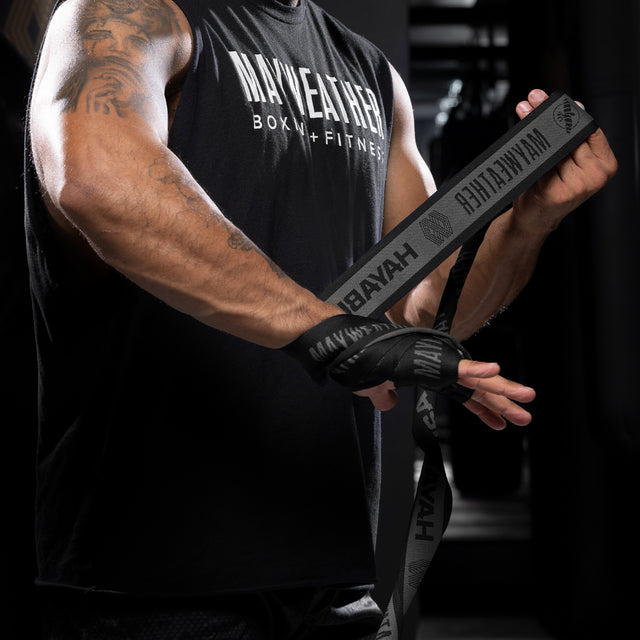 Hayabusa x Mayweather Deluxe Bandages - Black/Gray