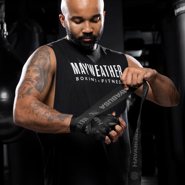 Hayabusa x Mayweather Deluxe Bandages - Black/Gray