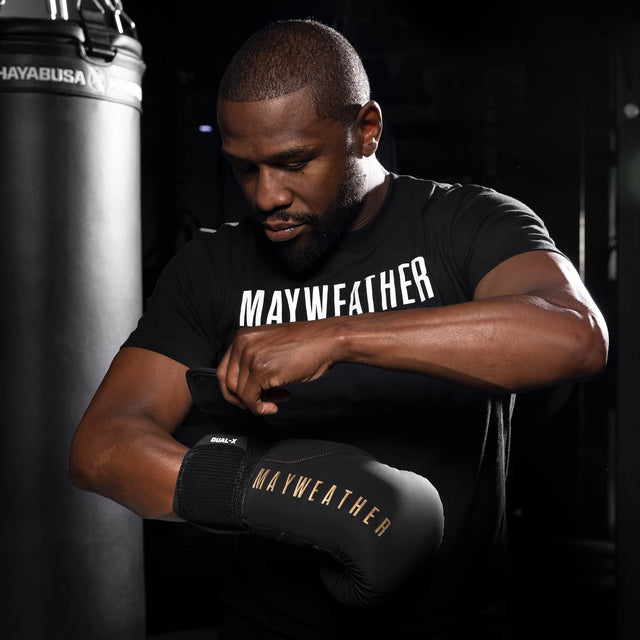 Hayabusa x Mayweather Boxing Gloves Champ - Black/Gold