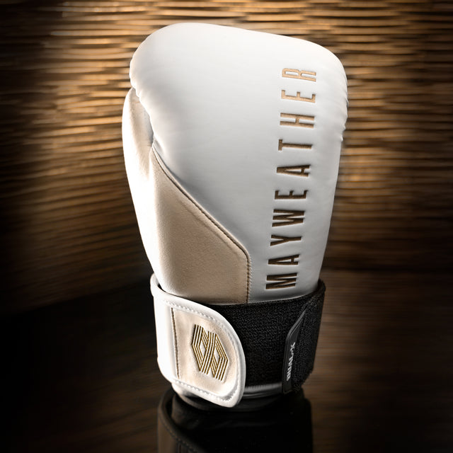 Hayabusa x Mayweather Boxing Gloves Champ - White/Gold
