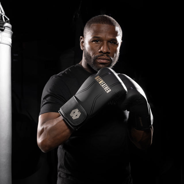 Hayabusa x Mayweather Boxing Gloves Contender - Black/Gold
