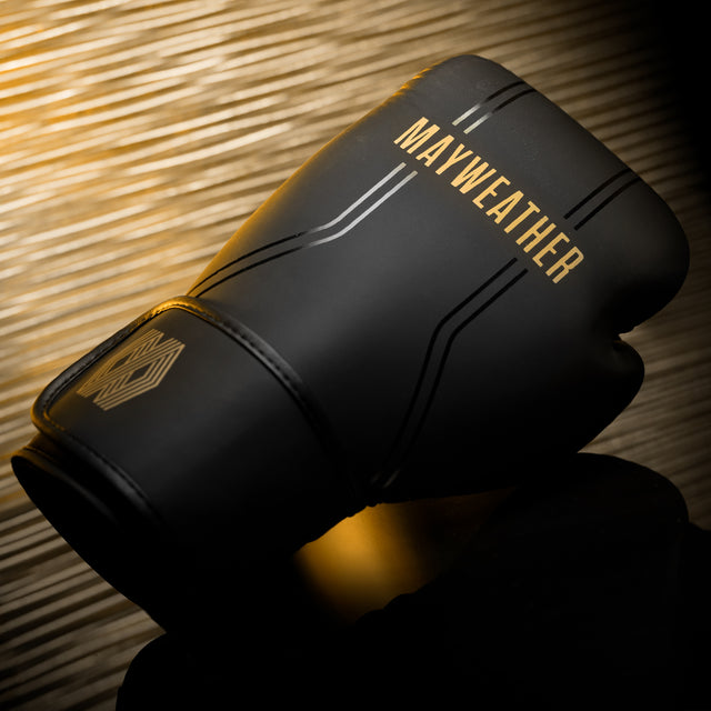 Hayabusa x Mayweather Boxing Gloves Contender - Black/Gold