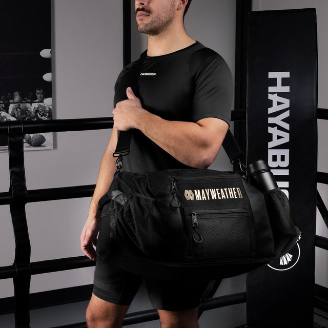 Hayabusa x Mayweather Mesh Sports Bag - Black/Gold