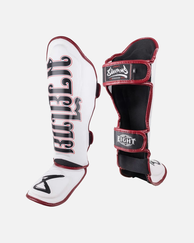 8 WEAPONS Shin guards Bangkok – White/Black