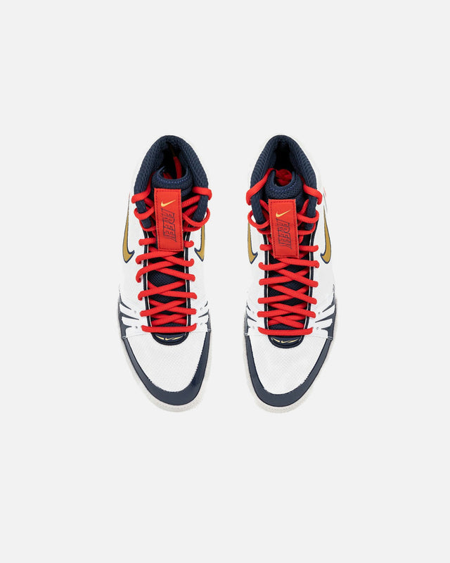 Nike Wrestling Shoes Freek SE – White/Gold/Navy Blue