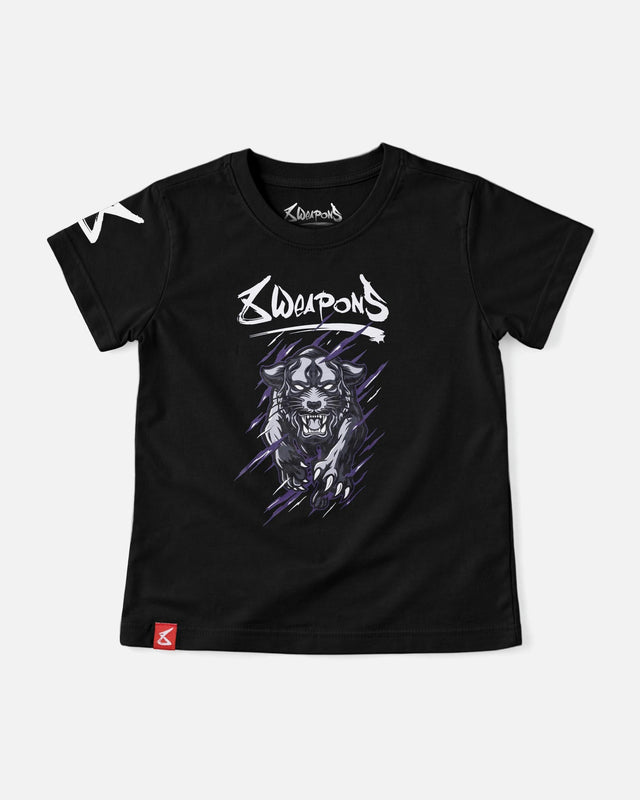 8 WEAPONS T-shirt Beastial Panther – Black/Purple