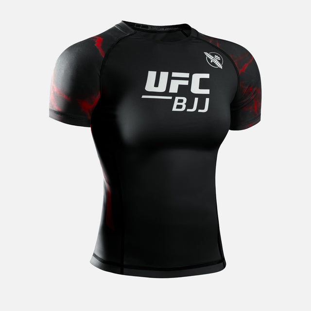 Hayabusa x UFC BJJ Rashguard Short Sleeves Women's – Black/Red
