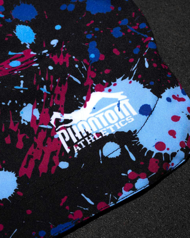 Phantom Athletics MMA Shorts Fusion Splatter - Blauw