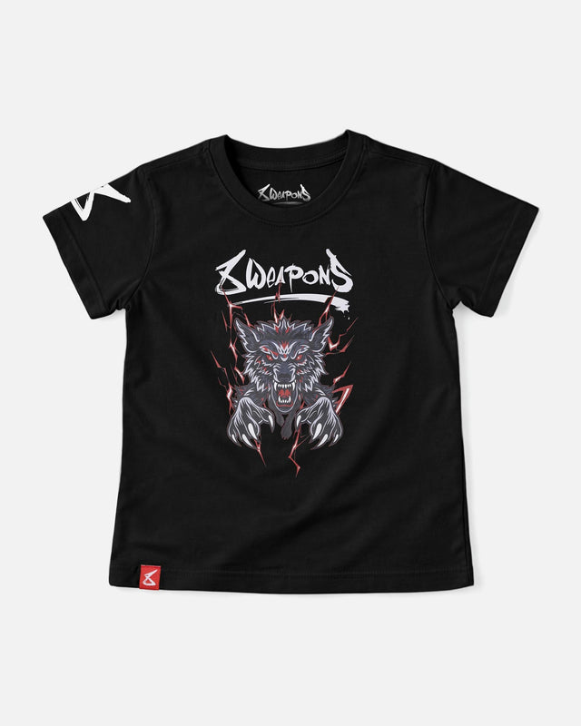8 WEAPONS T-shirt Beastial Wolf – Black/Red