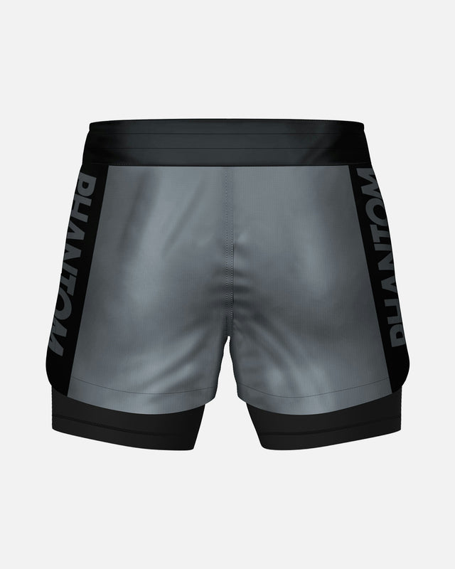 Phantom Athletics Compressie Shorts Fusion 2in1 Apex - Grijs