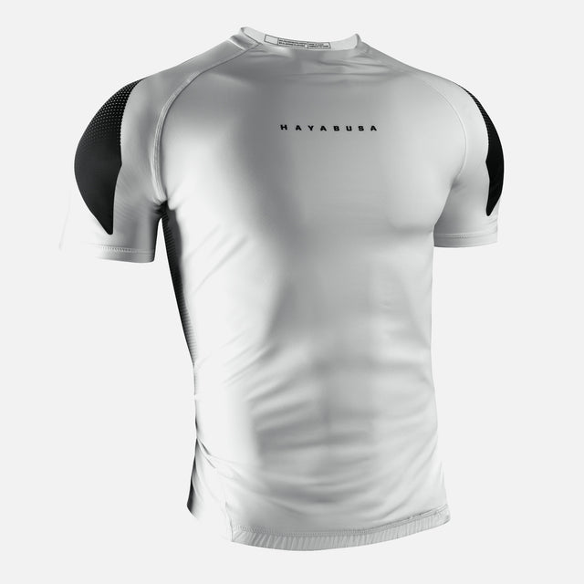 Hayabusa Rashguard Pro Ranked Short Sleeve – White