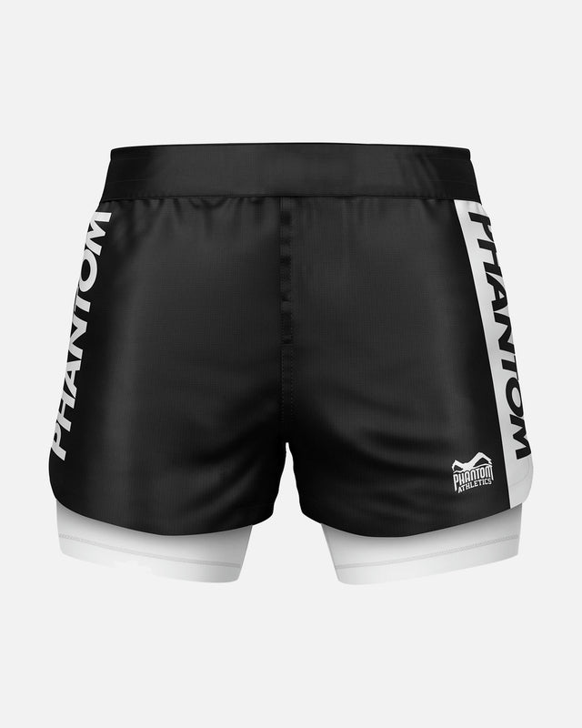 Phantom Athletics Compression Shorts Fusion-R 2in1 Ranked – Black/White