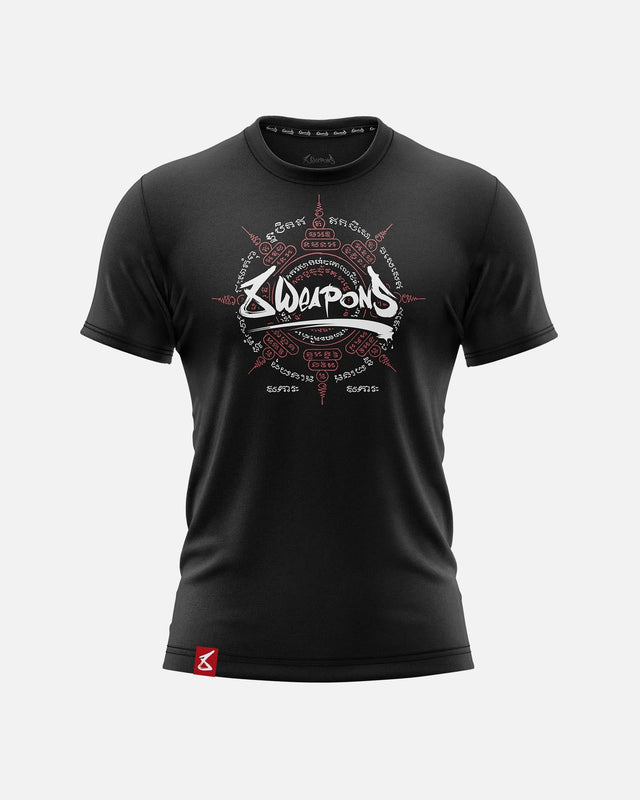 8 WEAPONS T-Shirt 8 Ways Yant 2.0 – Black/Burgundy