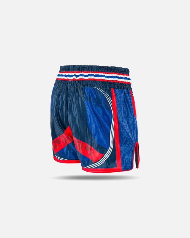 King Pro Boxing Muay Thai Shorts Flag – Blue
