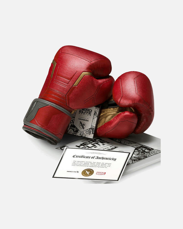 Hayabusa x Marvel Boxing gloves Iron Man – Red/Gold