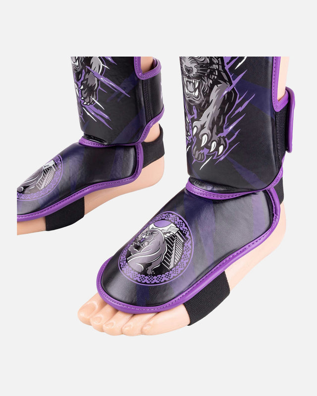 8 WEAPONS Shin guards Beastial Panther – Black/Purple