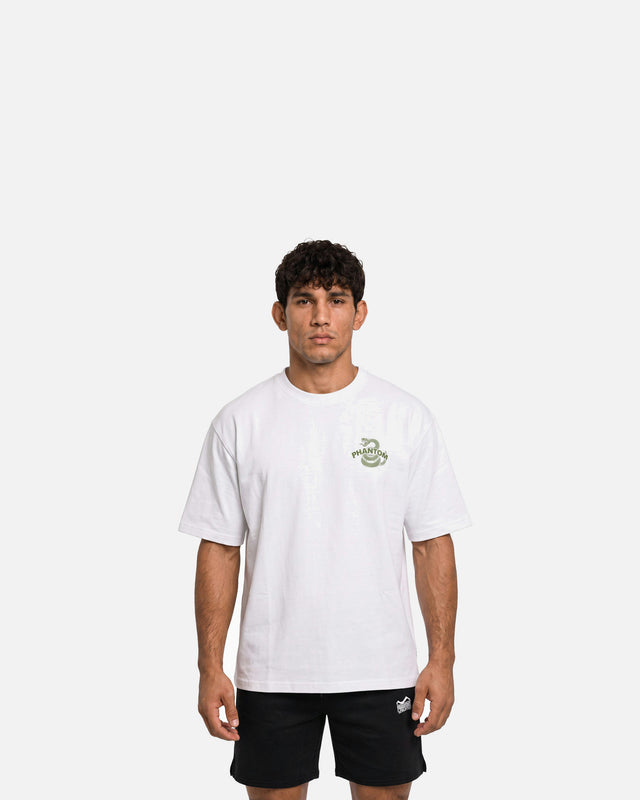 Phantom Athletics T-Shirt DON'T TREAD ON ME Oversize Heavy – White