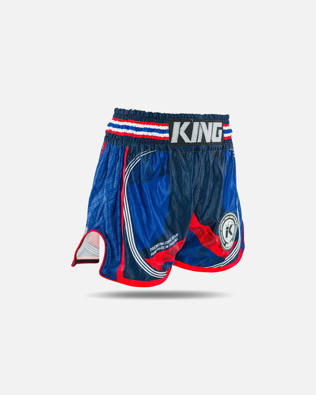 King Pro Boxing Muay Thai Shorts Flag – Blue