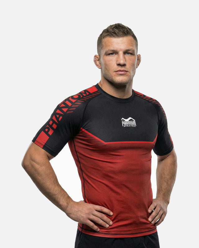 Phantom Athletics Rashguard EVO Apex Short Sleeves - Red