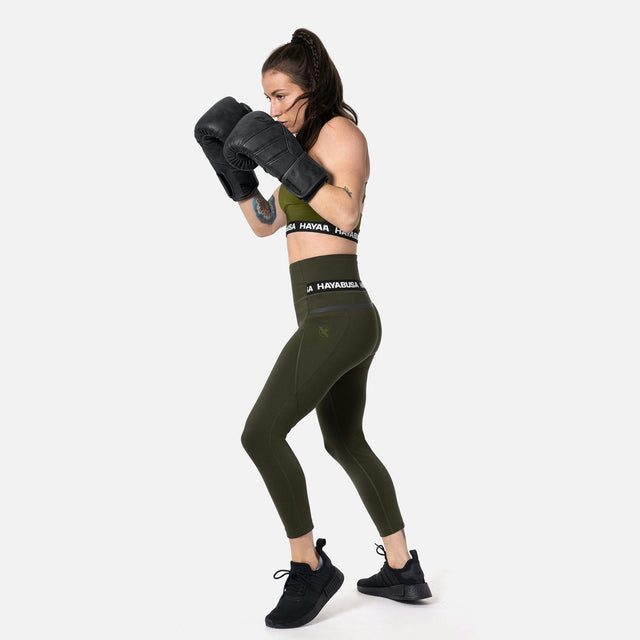 Hayabusa High Rise 3/4 Leggings Women's – Olive Green