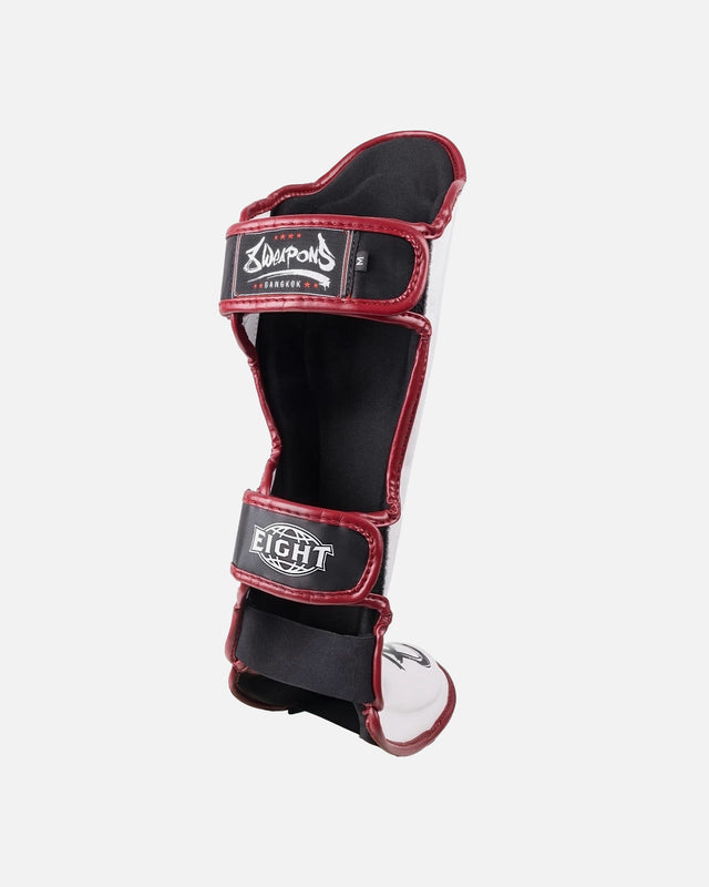 8 WEAPONS Shin guards Bangkok – White/Black
