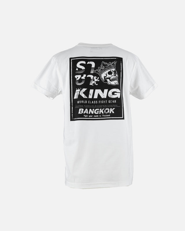 King Pro Boxing T-Shirt Skull 1 – White