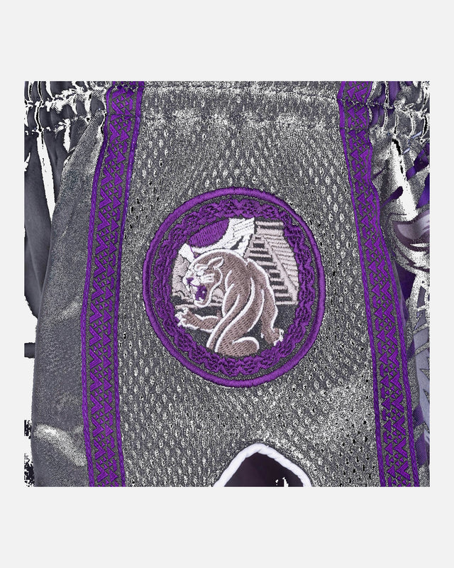 8 WEAPONS Muay Thai Shorts Beastial Panther – Black/Purple
