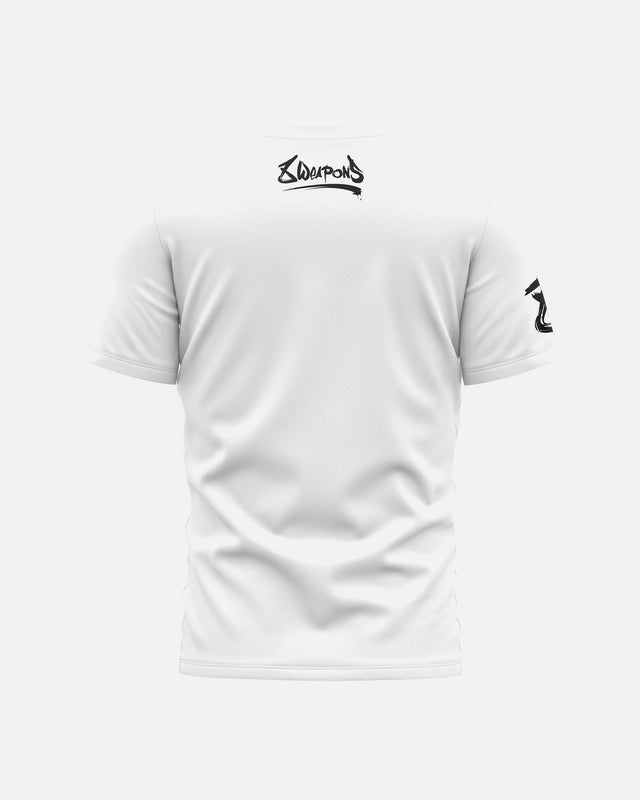 8 WEAPONS T-Shirt Sak Yant Tigers – White