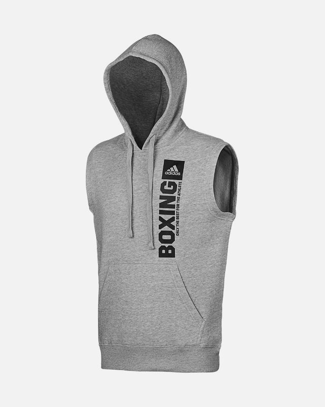 Adidas Sleeveless Boxing Hoodie – Grey/Black