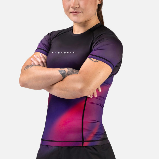Hayabusa Rashguard Apex Nova Short Sleeves Women's – Purple