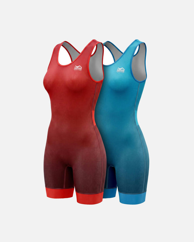 Phantom Athletics Women's Wrestling Singlet Set APEX – Red/Blue