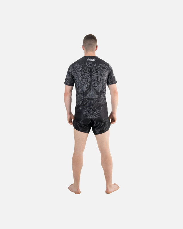 8 WEAPONS T-Shirt Hanuman Yant – Black/Grey