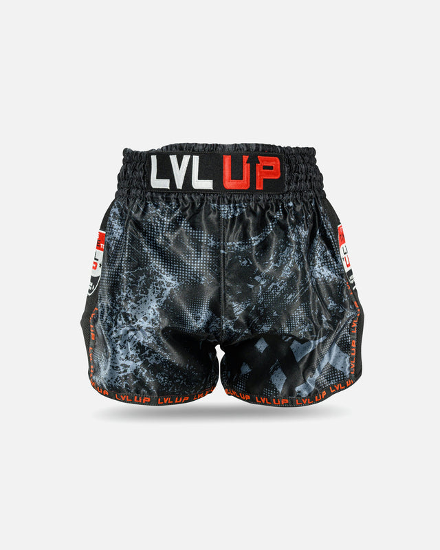 LVL UP Muay Thai Shorts TKO – Black