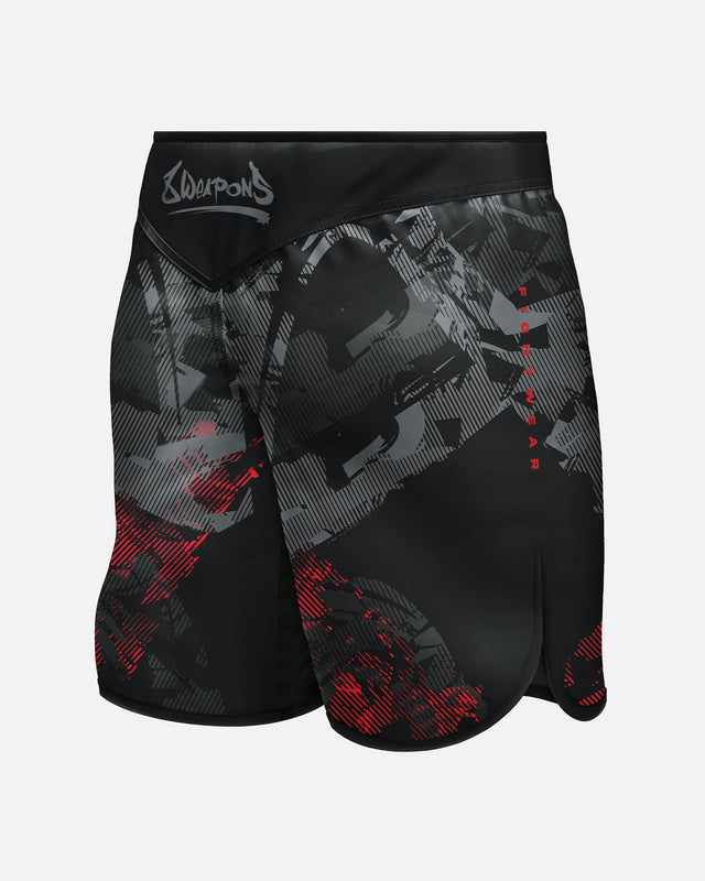 8 WEAPONS MMA Shorts Hit 2.0 – Black/Red