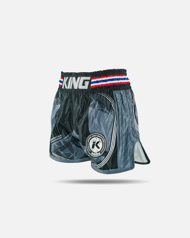 King Pro Boxing Muay Thai Shorts Flag – Black