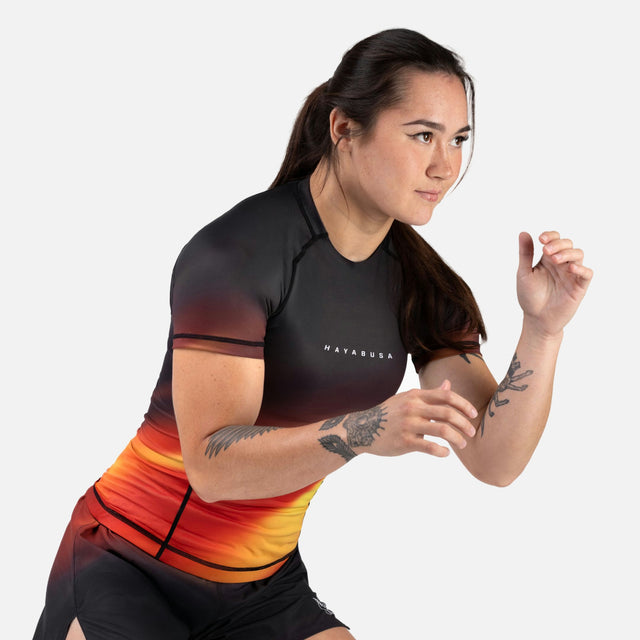 Hayabusa Rashguard Apex Nova Short Sleeves Women's - Orange