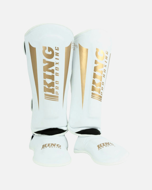 King Pro Boxing Shin guards Revo – White