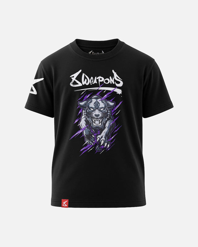 8 WEAPONS T-shirt Beastial Panther – Black/Purple