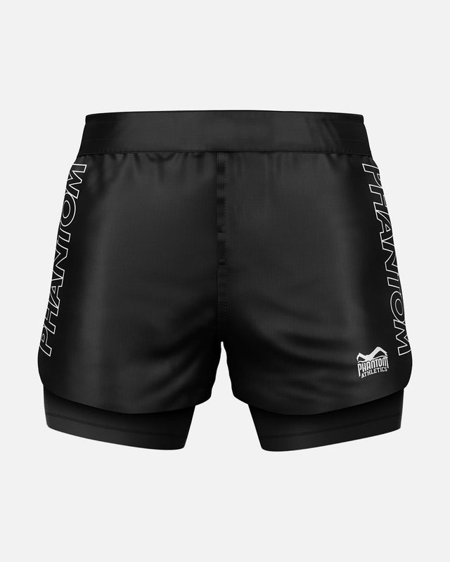 Phantom Athletics Compression Shorts Fusion-R 2in1 Ranked – Black/White