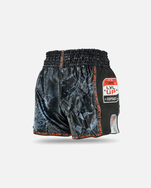 LVL UP Muay Thai Shorts TKO – Black